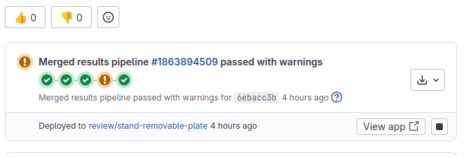 CI pipelines and the "View app" button