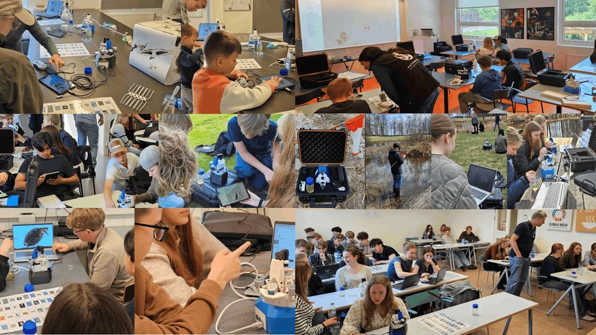 Images taken during one of Per Wilhemsson's biodiversity workshops using OpenFlexure Microscopes
