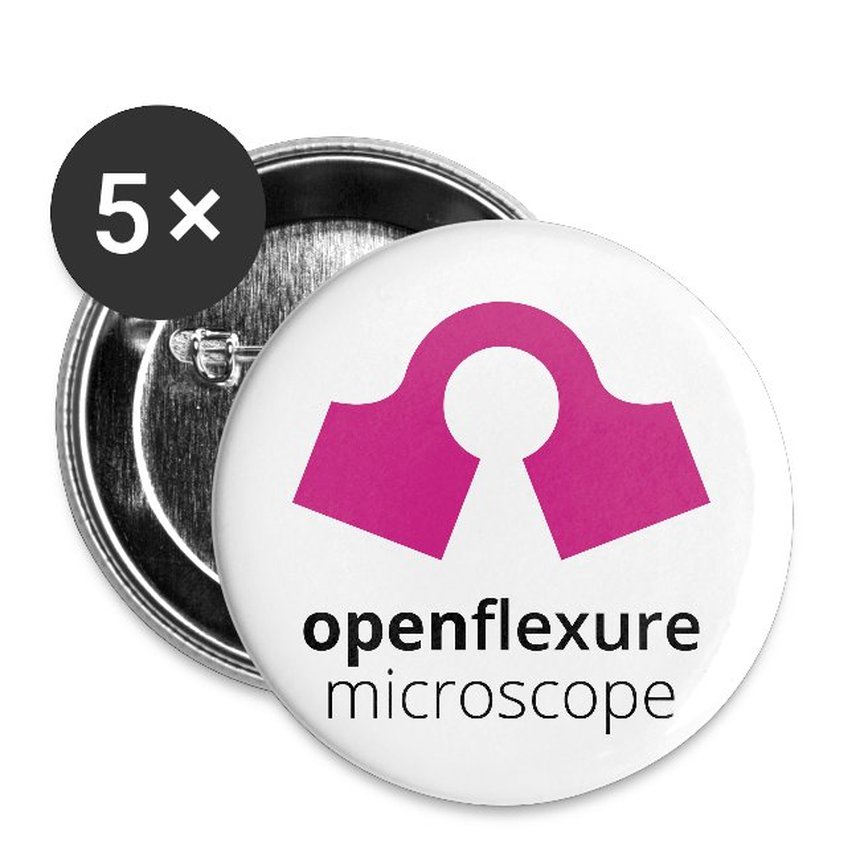 An OpenFlexure branded badge