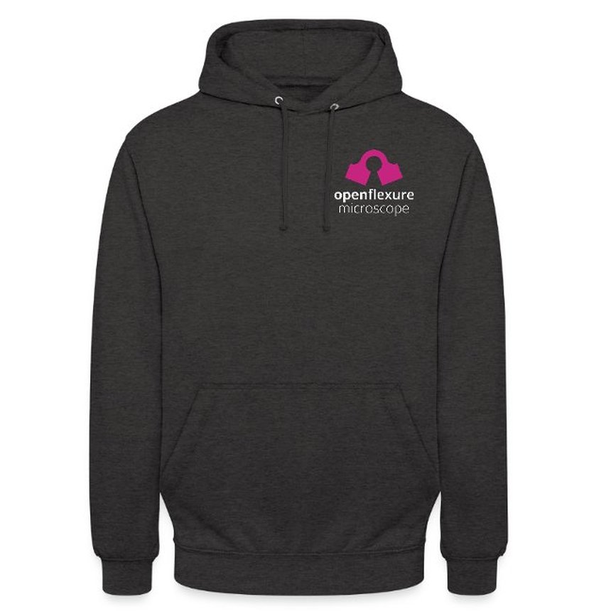 An OpenFlexure branded hoodie